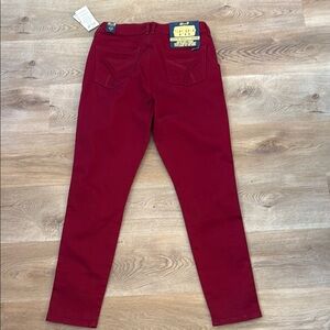 Seven7 High-Rise Burgundy Stretch Pants